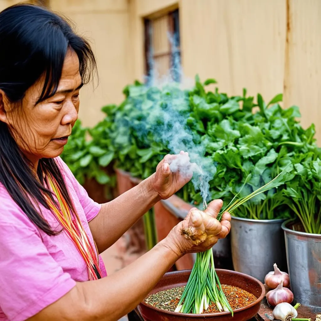 Xông nhà bằng ngũ tân