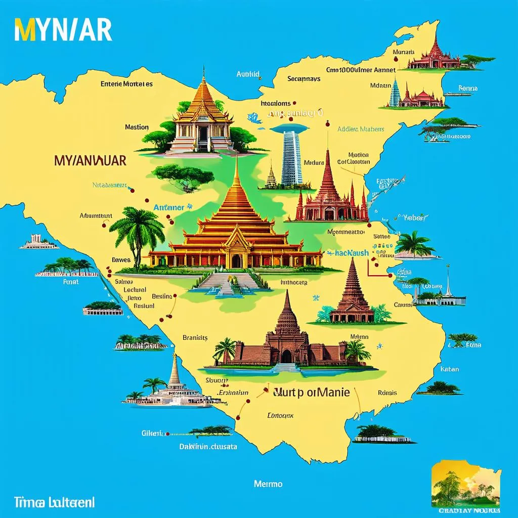 Bản đồ du lịch Myanmar