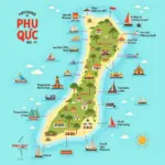 Bản đồ du lịch Phú Quốc - Bắc đảo