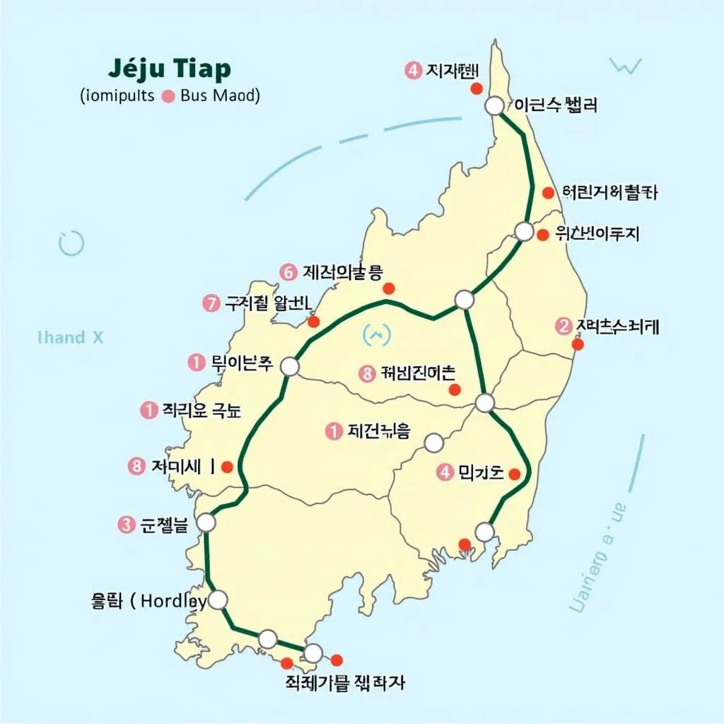 Bản đồ hệ thống xe bus Jeju