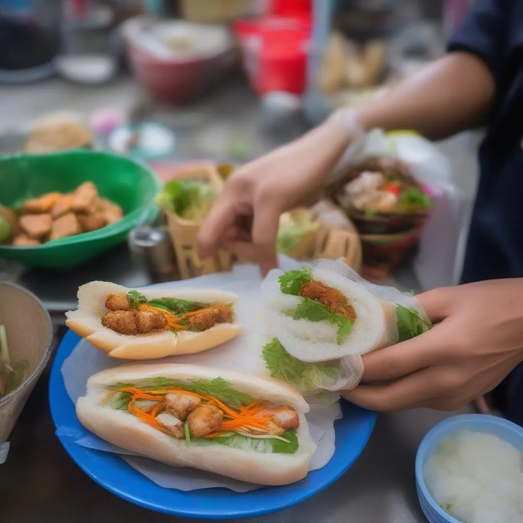 Bánh mì chả cá Hà Nội giòn rụm thơm ngon