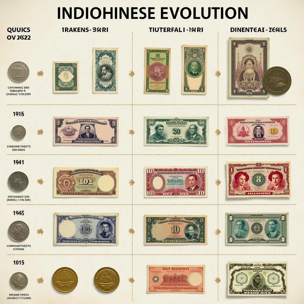 Banknotes Indochine cent coin qua các thời kỳ