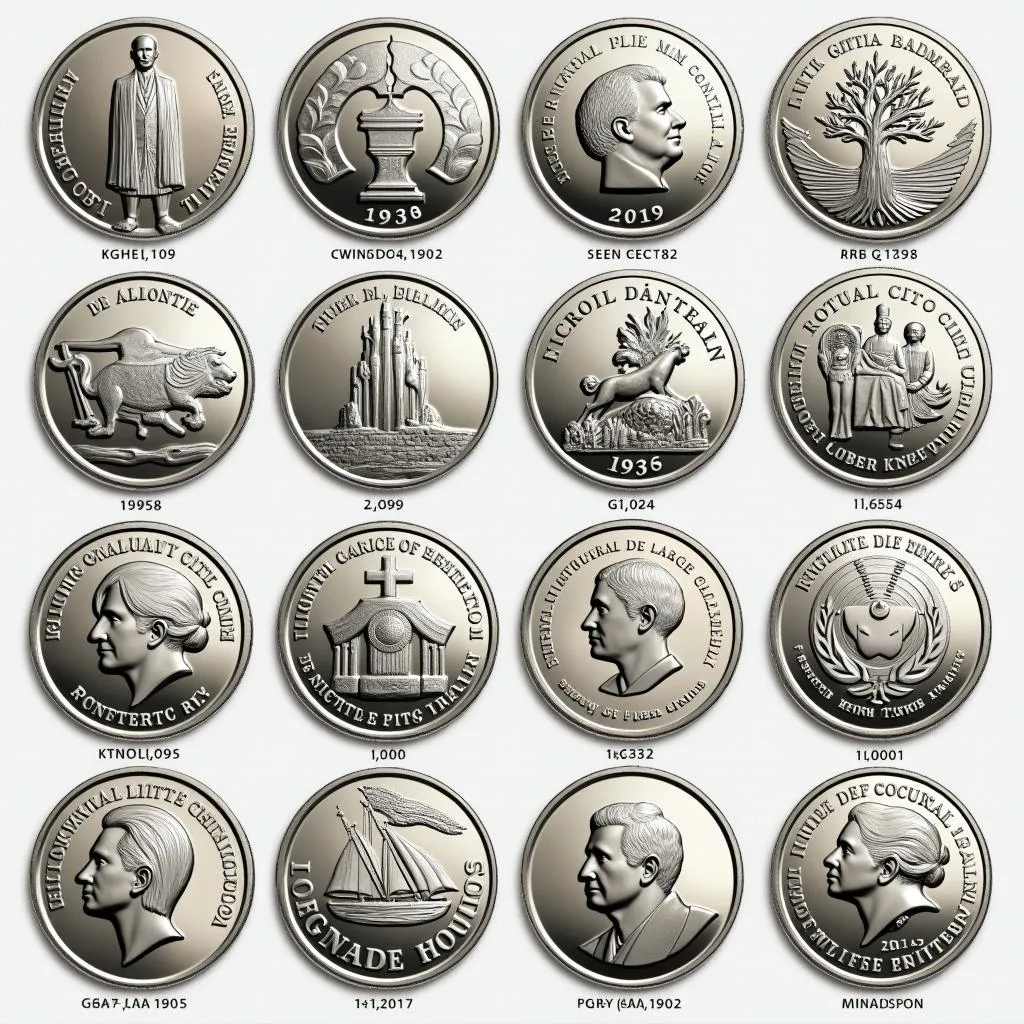 Bộ sưu tập 1 gram silver coin đa dạng từ các quốc gia khác nhau