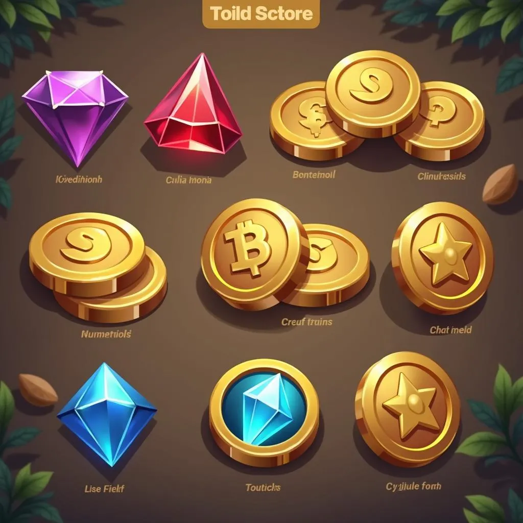 Các loại coin item phổ biến trong game