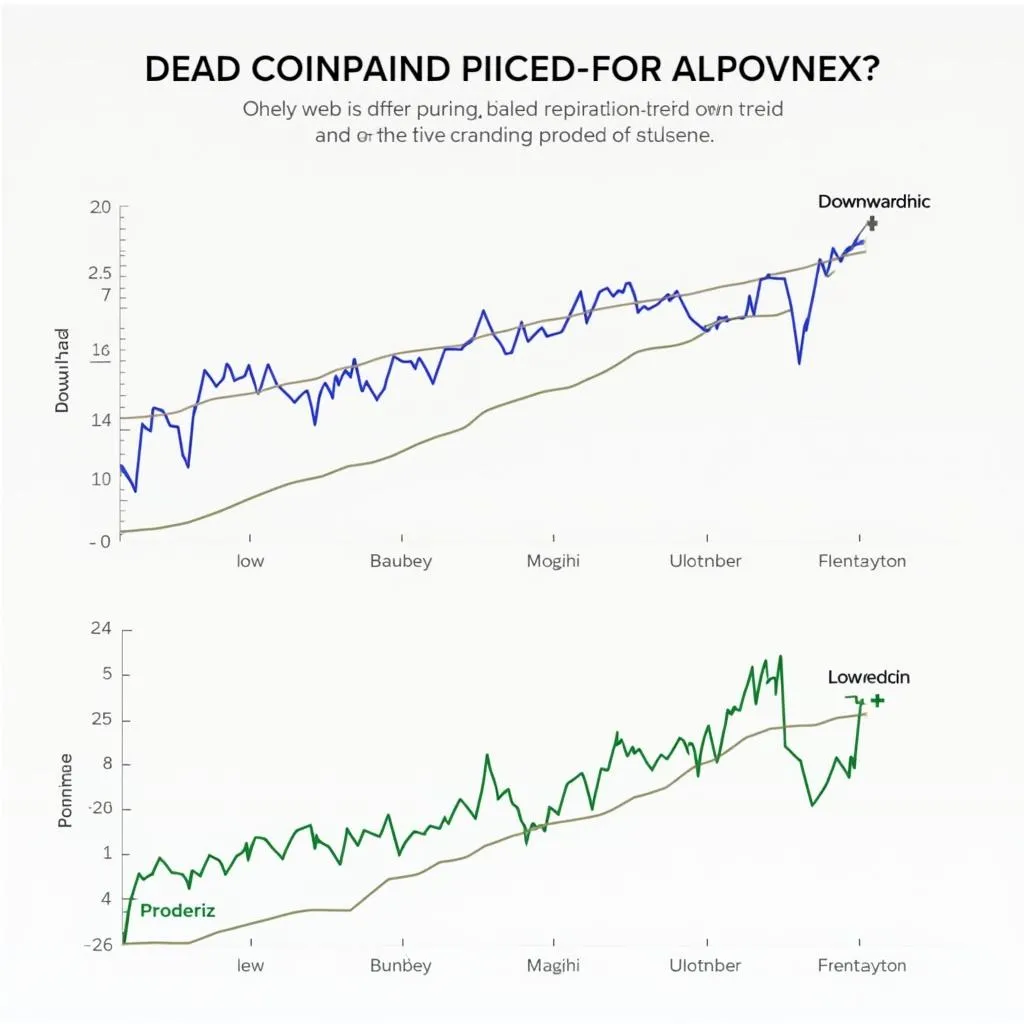 Hình ảnh so sánh biểu đồ giá của coin chết và coin tiềm năng