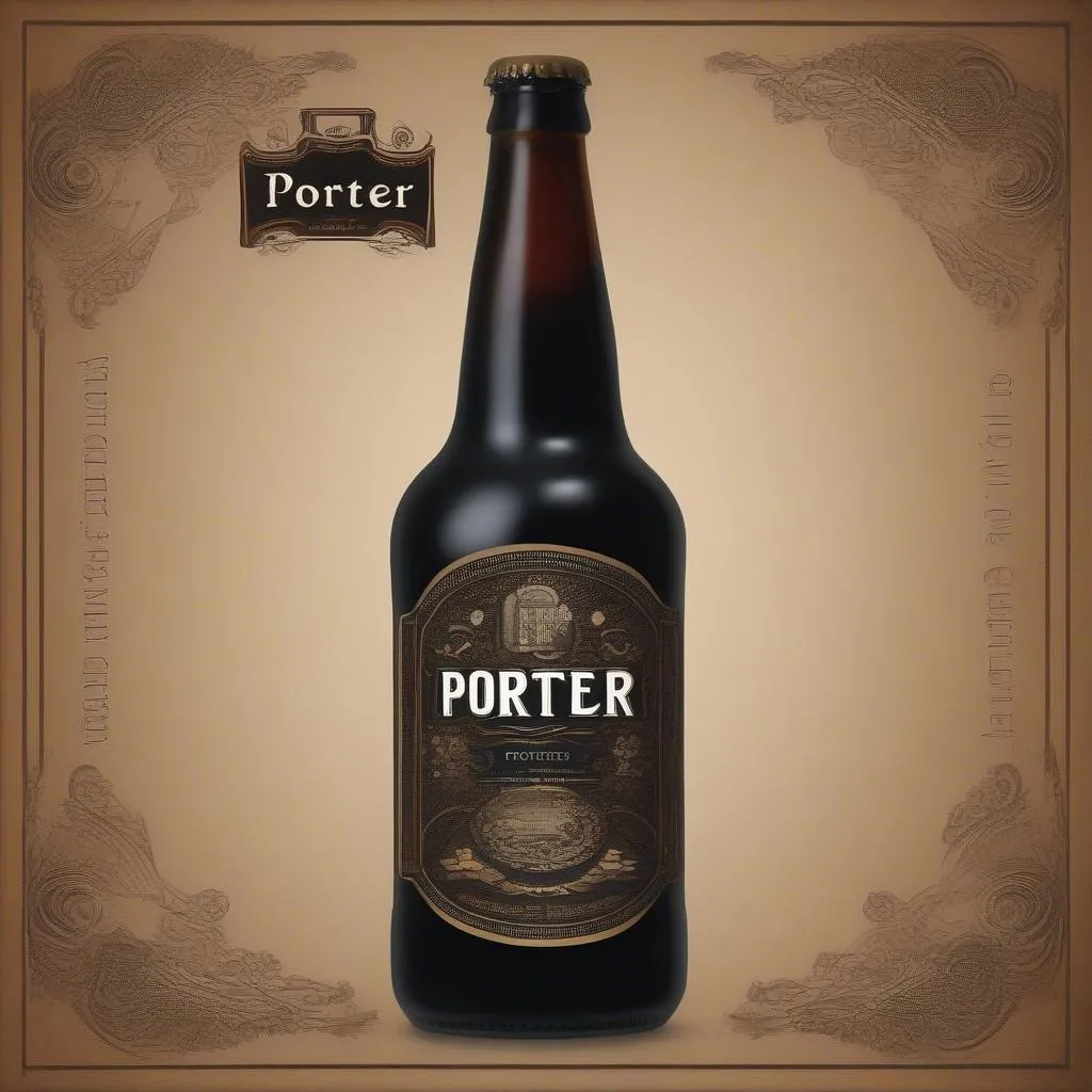 Chai bia đen Porter