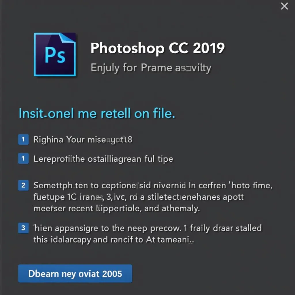 Chạy file cài đặt Photoshop CC 2019