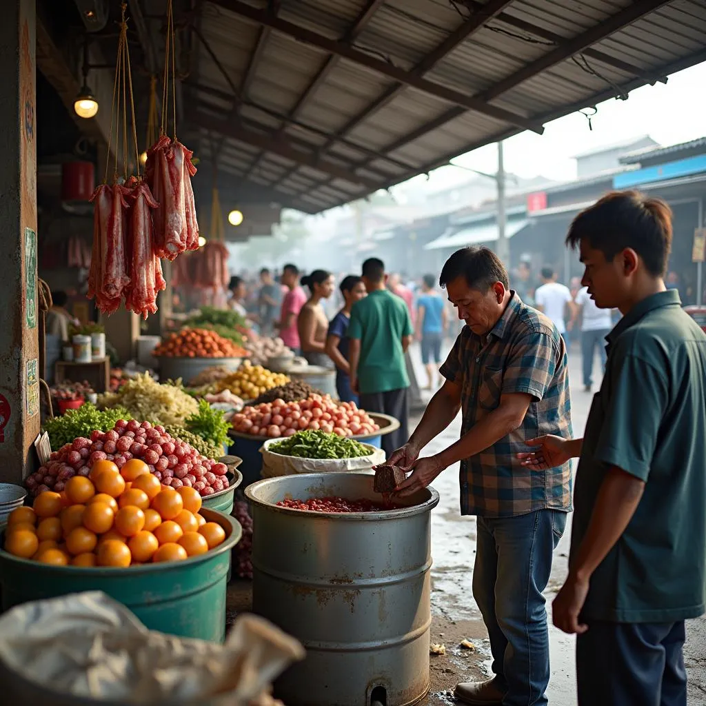 Chợ dân sinh bán dầu hỏa