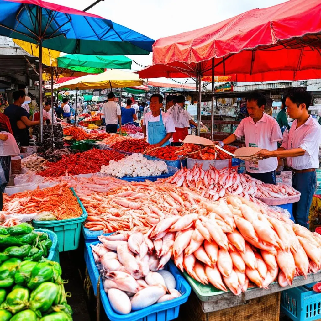 Chợ hải sản Hồ Tràm