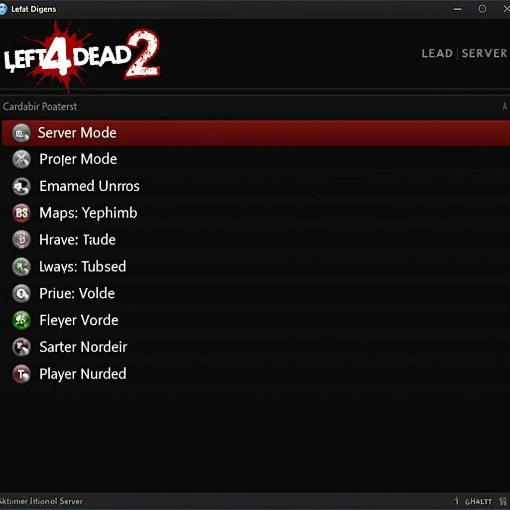 Chọn máy chủ Left 4 Dead 2