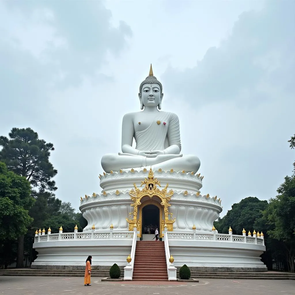 Chùa Long Sơn - ngôi chùa nổi tiếng với tượng Phật trắng khổng lồ