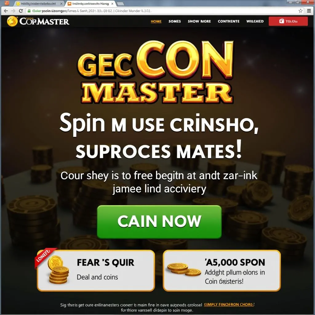 Trang web lừa đảo Coin Master