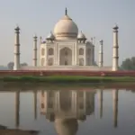 Taj Mahal bên bờ sông Yamuna