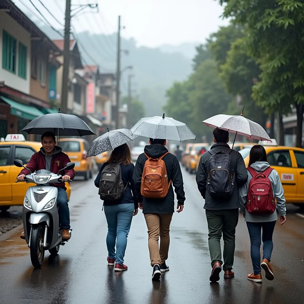 Di chuyển Đà Lạt mùa mưa