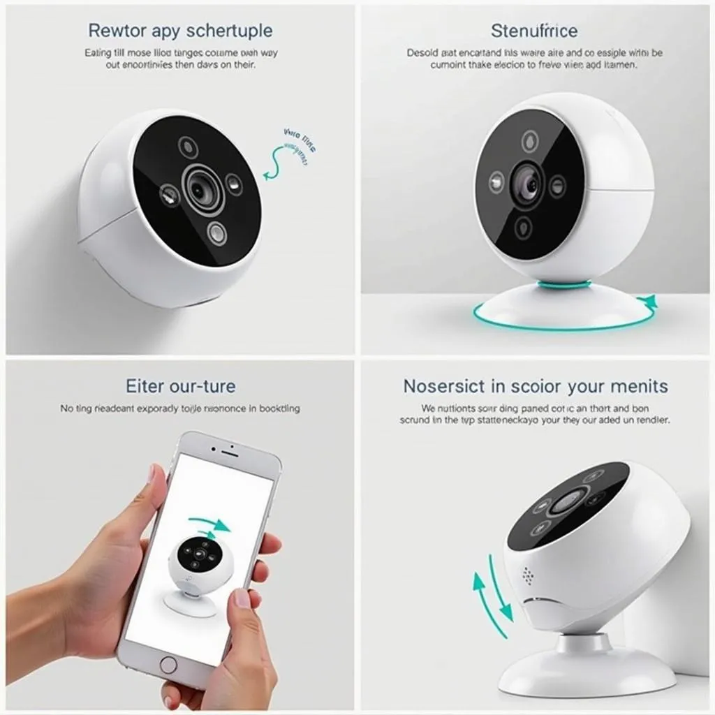 Điều chỉnh góc quay camera 360 qua điện thoại