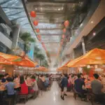 Khu Foodcourt tại Vincom Rạch Giá