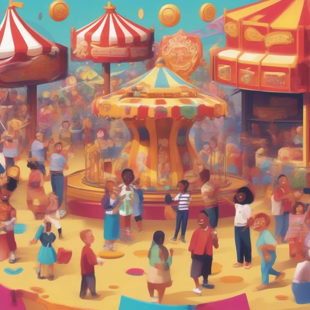 Fun fair coin tại lễ hội