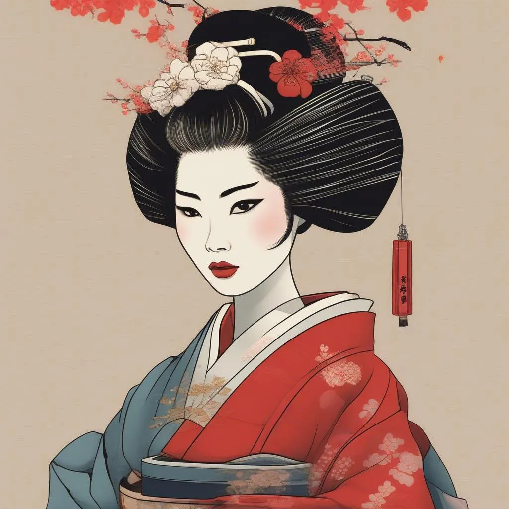 Bìa sách Geisha Nhật Ký Của Một Cô Gái với hình ảnh một Geisha mặc kimono truyền thống