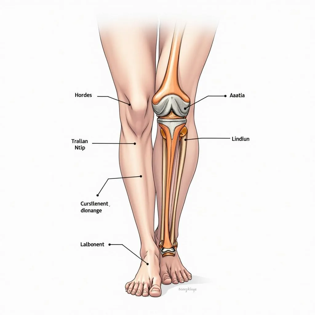 Hình ảnh mô tả giãn dây chằng đầu gối