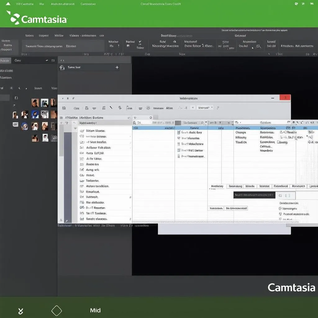 Giao diện phần mềm Camtasia