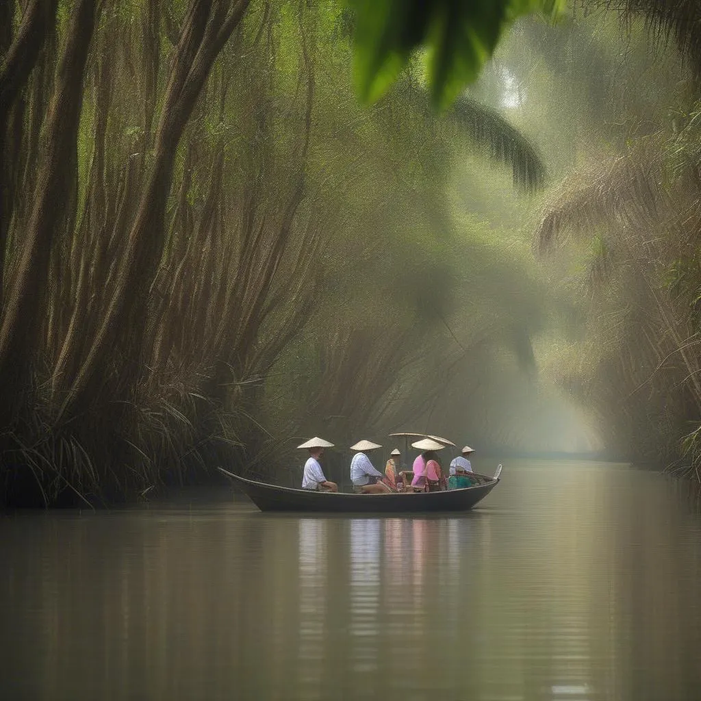 Khám phá rừng tràm Trà Sư bằng thuyền