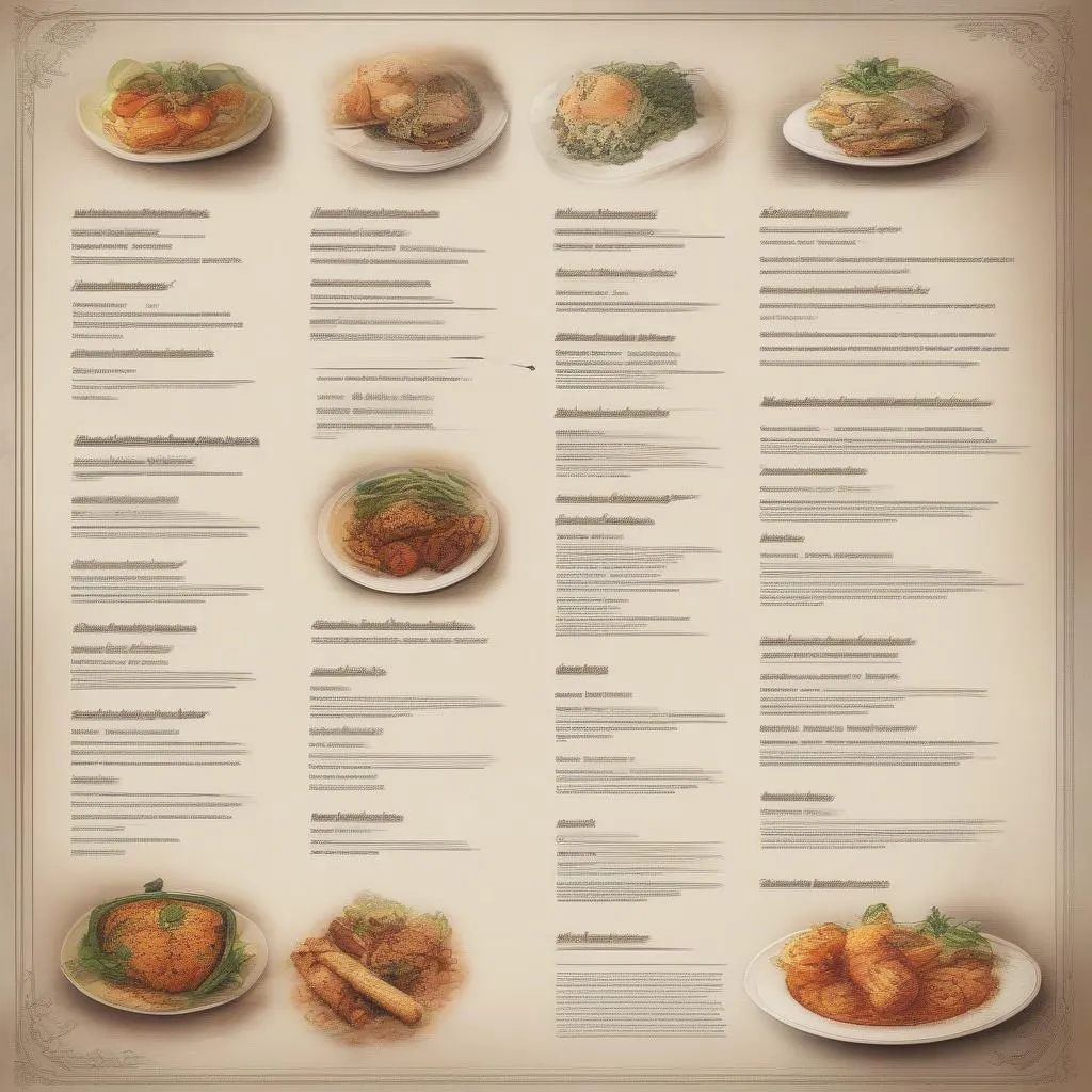 Menu Món Ăn 