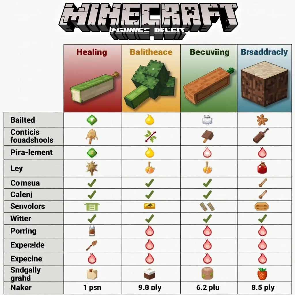 Các loại thức ăn hồi phục trong Minecraft