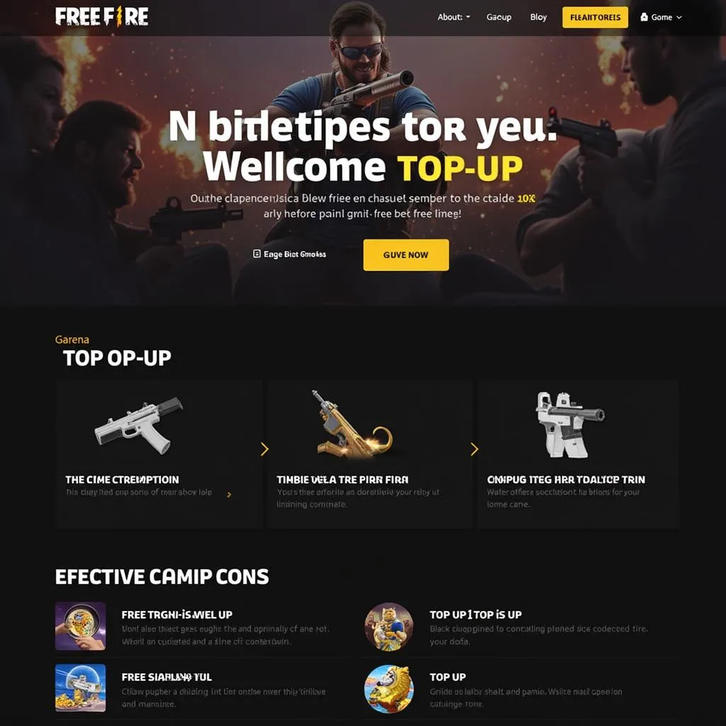 Nạp thẻ Free Fire trên website Garena