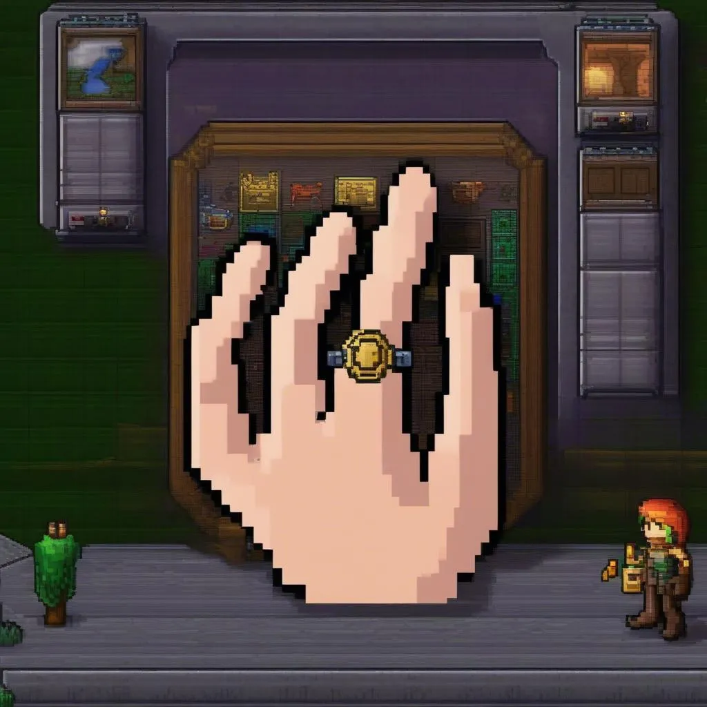 Nhân vật Terraria đeo Coin Ring