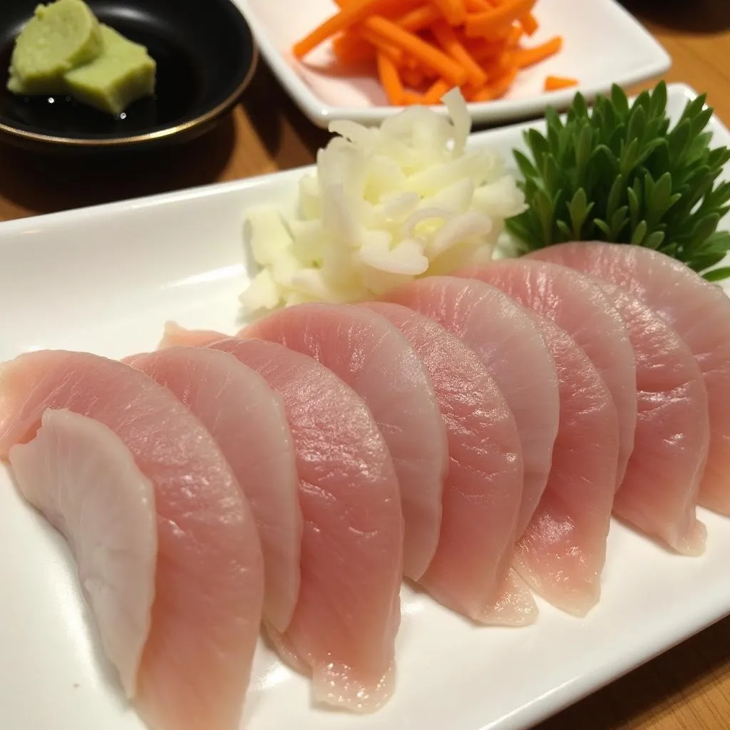 Ốc vòi voi Canada sashimi