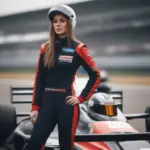 Racing girl tham gia đua xe