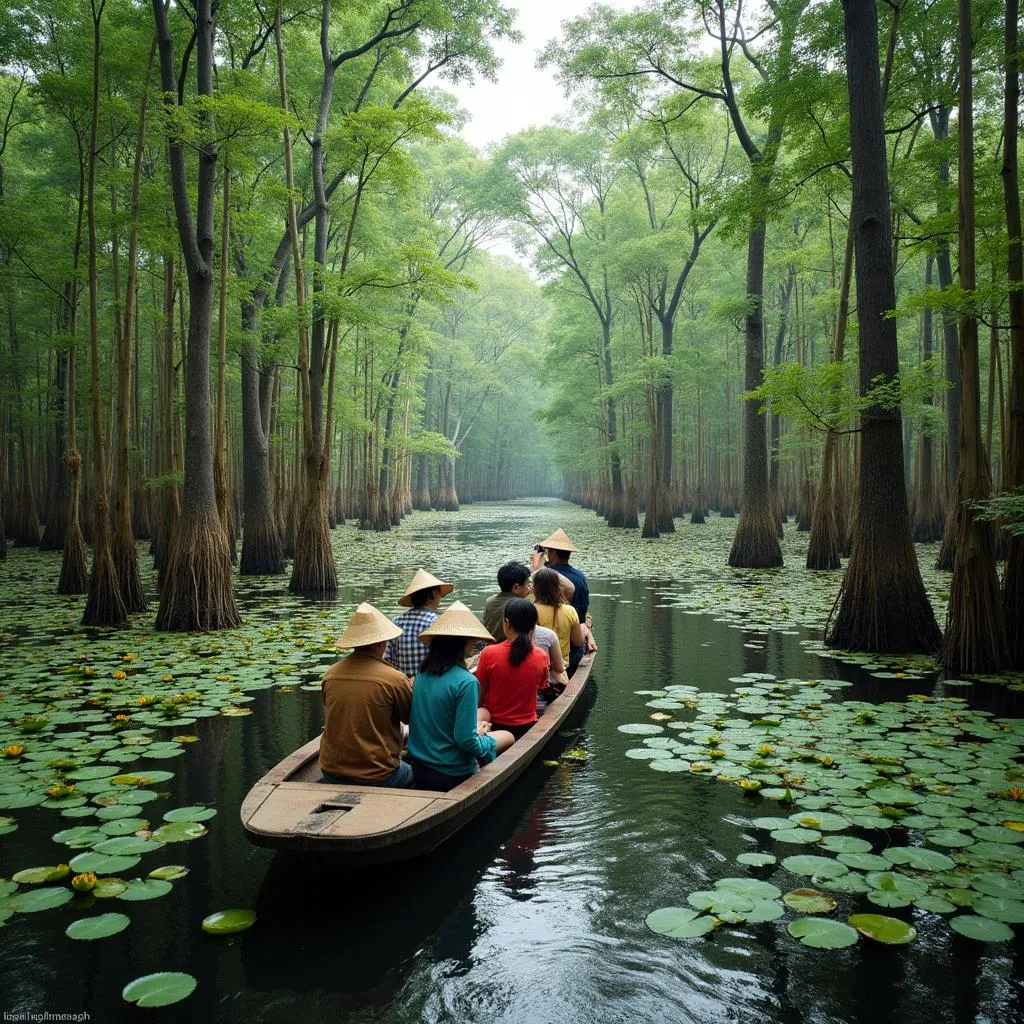 Rừng tràm Trà Sư mùa nước nổi