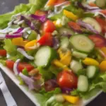 Salad rau củ trộn dầu giấm