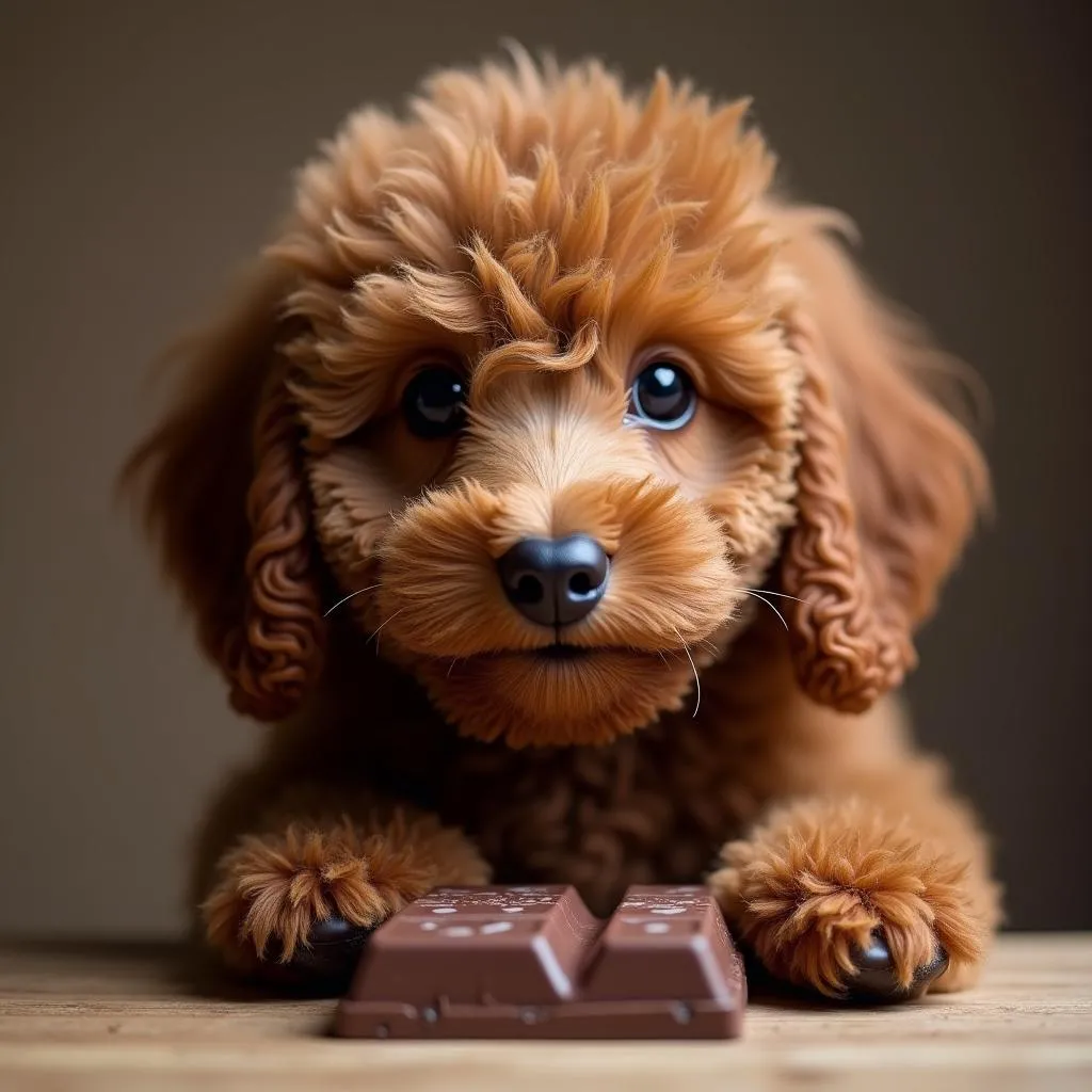 Sô cô la gây ngộ độc cho chó poodle