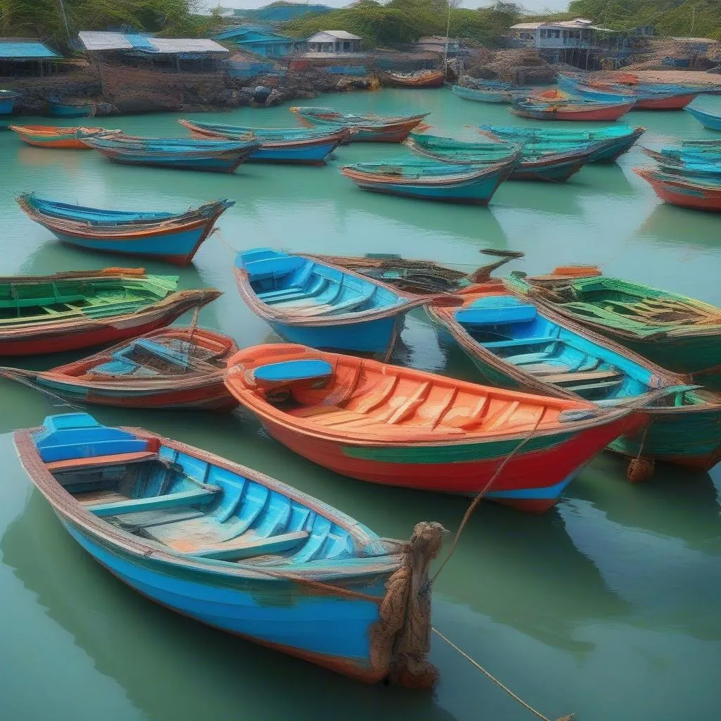 Tàu neo đậu đảo Bình Ba