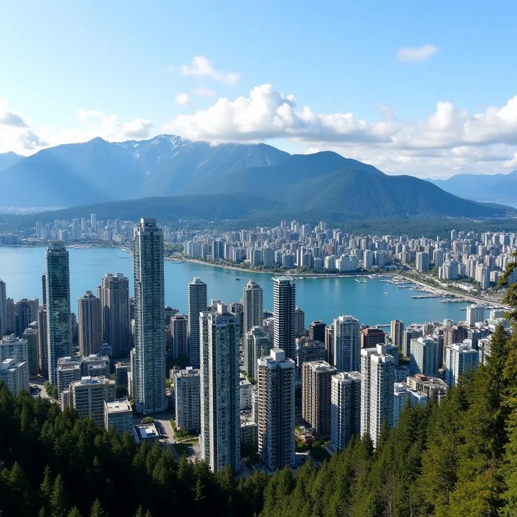 Toàn cảnh thành phố Vancouver Canada