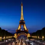 Tháp Eiffel về đêm