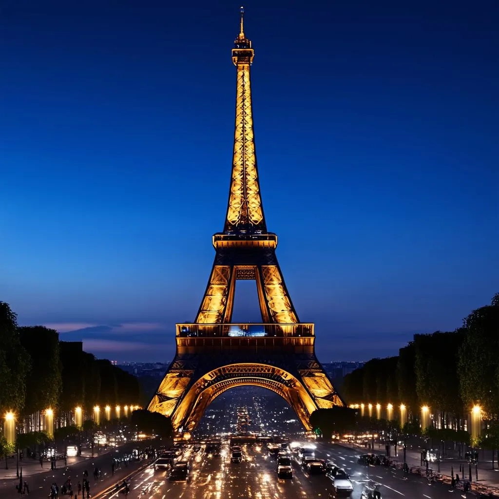 Tháp Eiffel về đêm