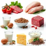 Hình ảnh các loại thực phẩm giàu protein