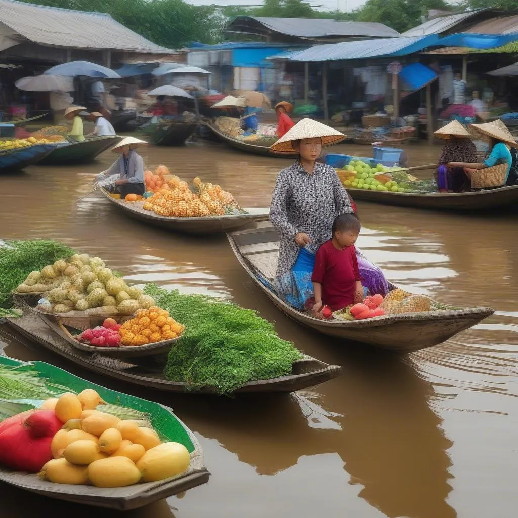 Chợ nổi Cái Bè - Tiền Giang