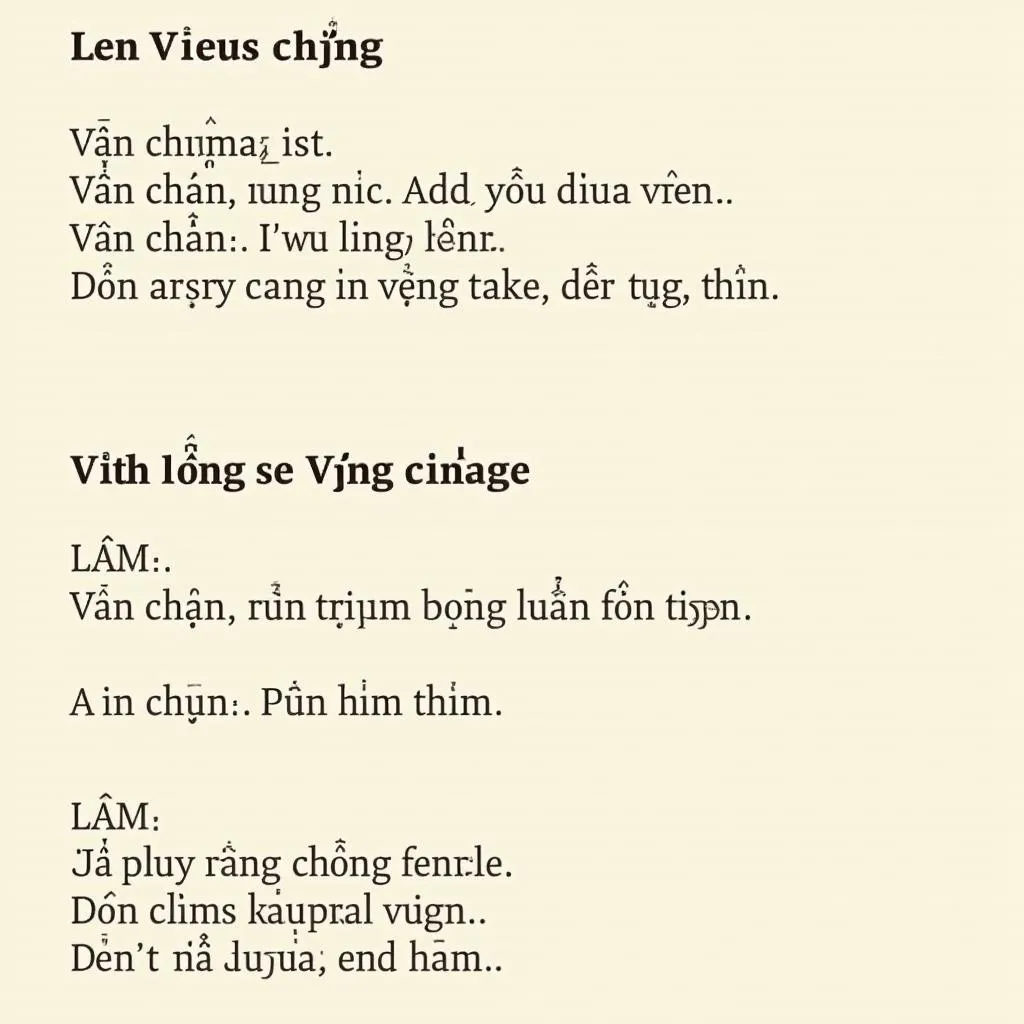 Ví dụ về cách sử dụng vần chân và vần lưng trong thơ