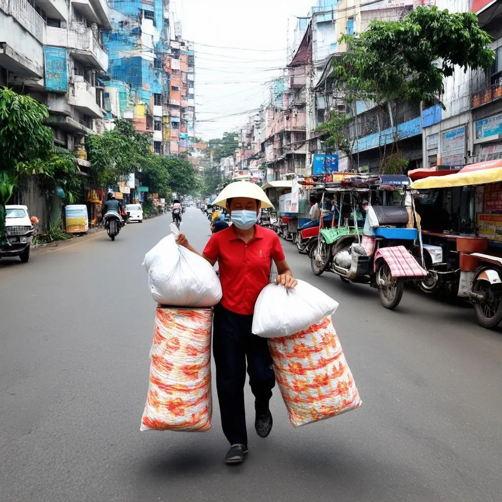 Xe lam chở đồ tại TP.HCM