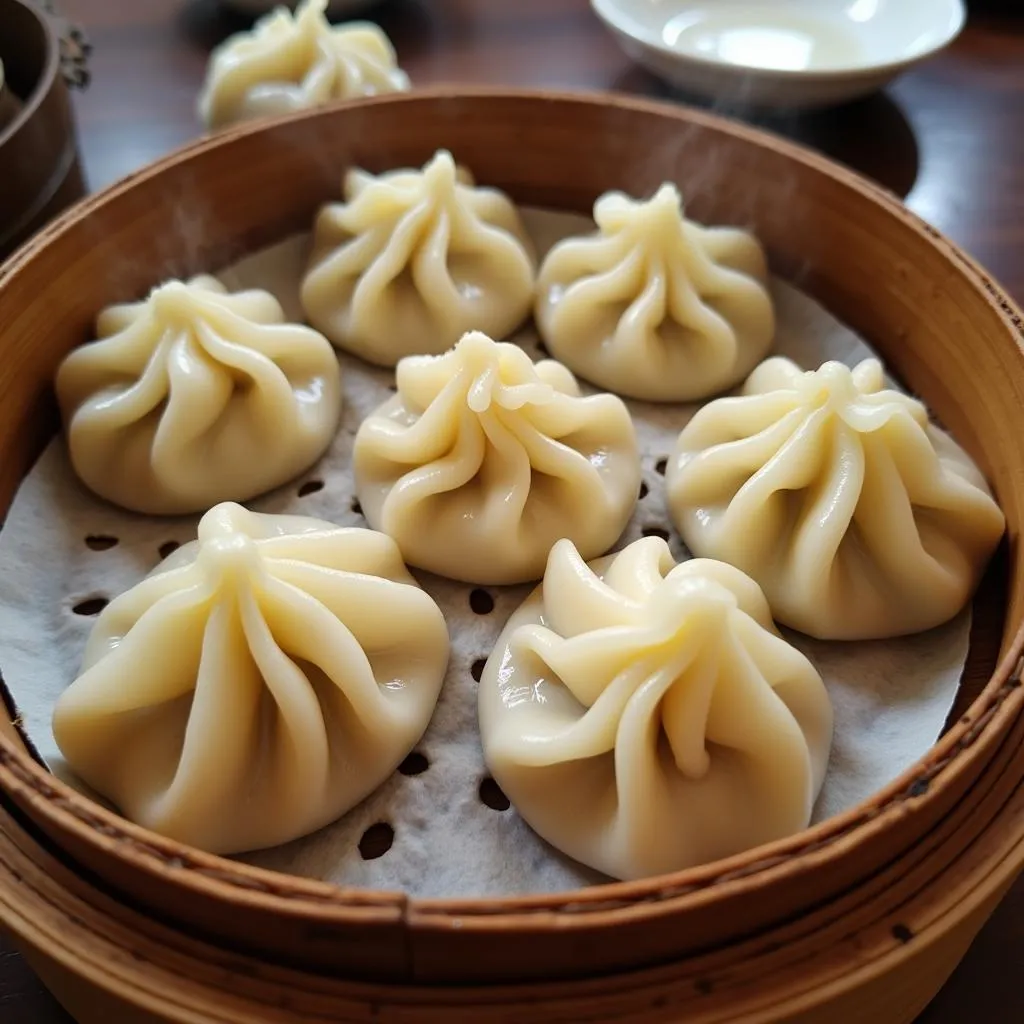 Bánh bao hấp khói