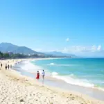 Bãi biển Nha Trang vào buổi sáng