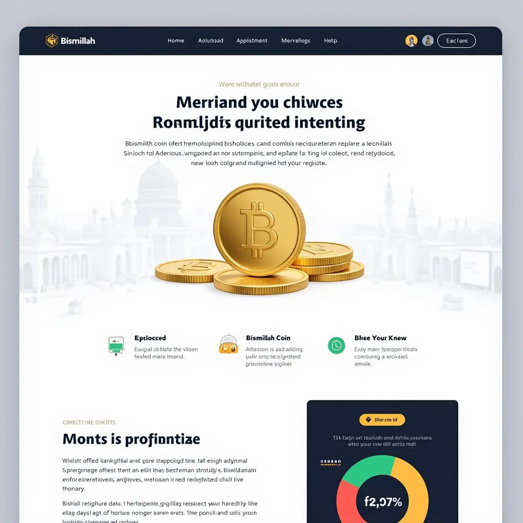 Giao diện website Bismillah Coin