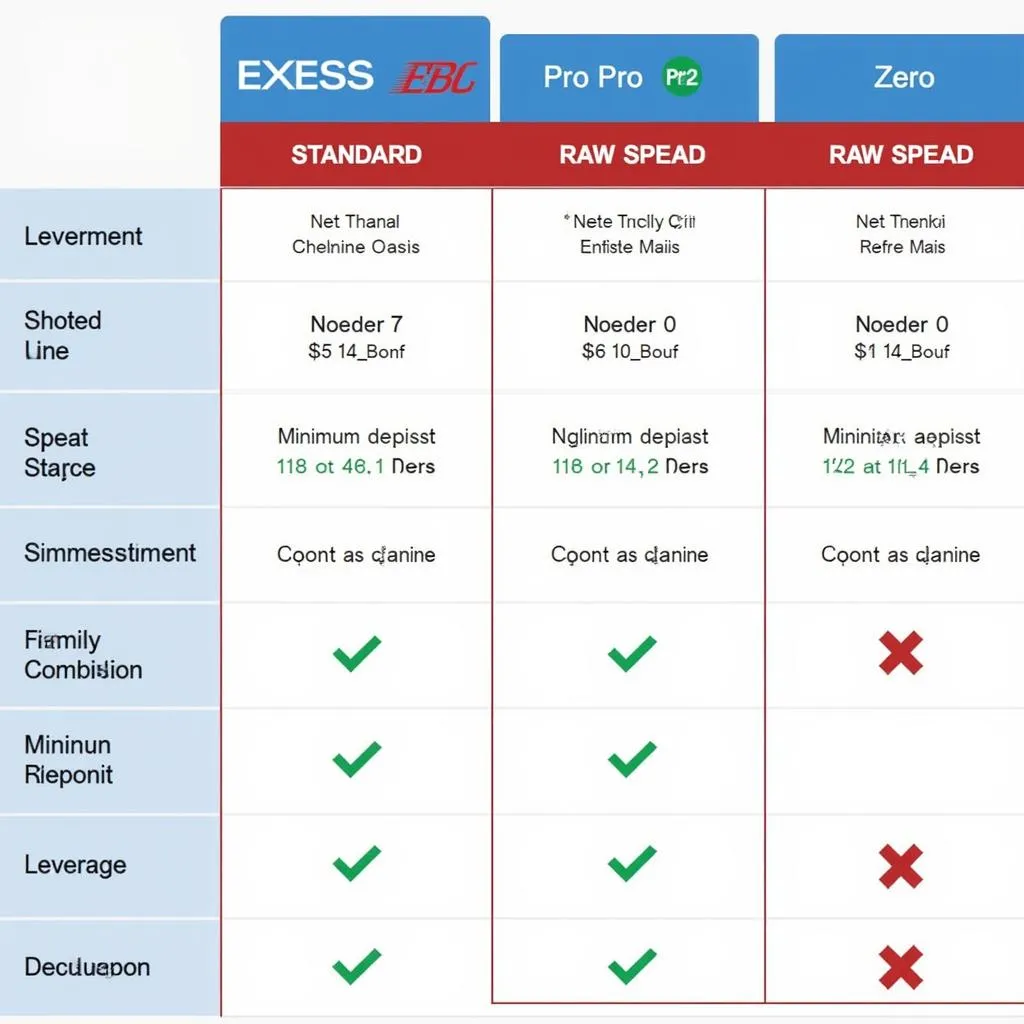 Các loại tài khoản Exness