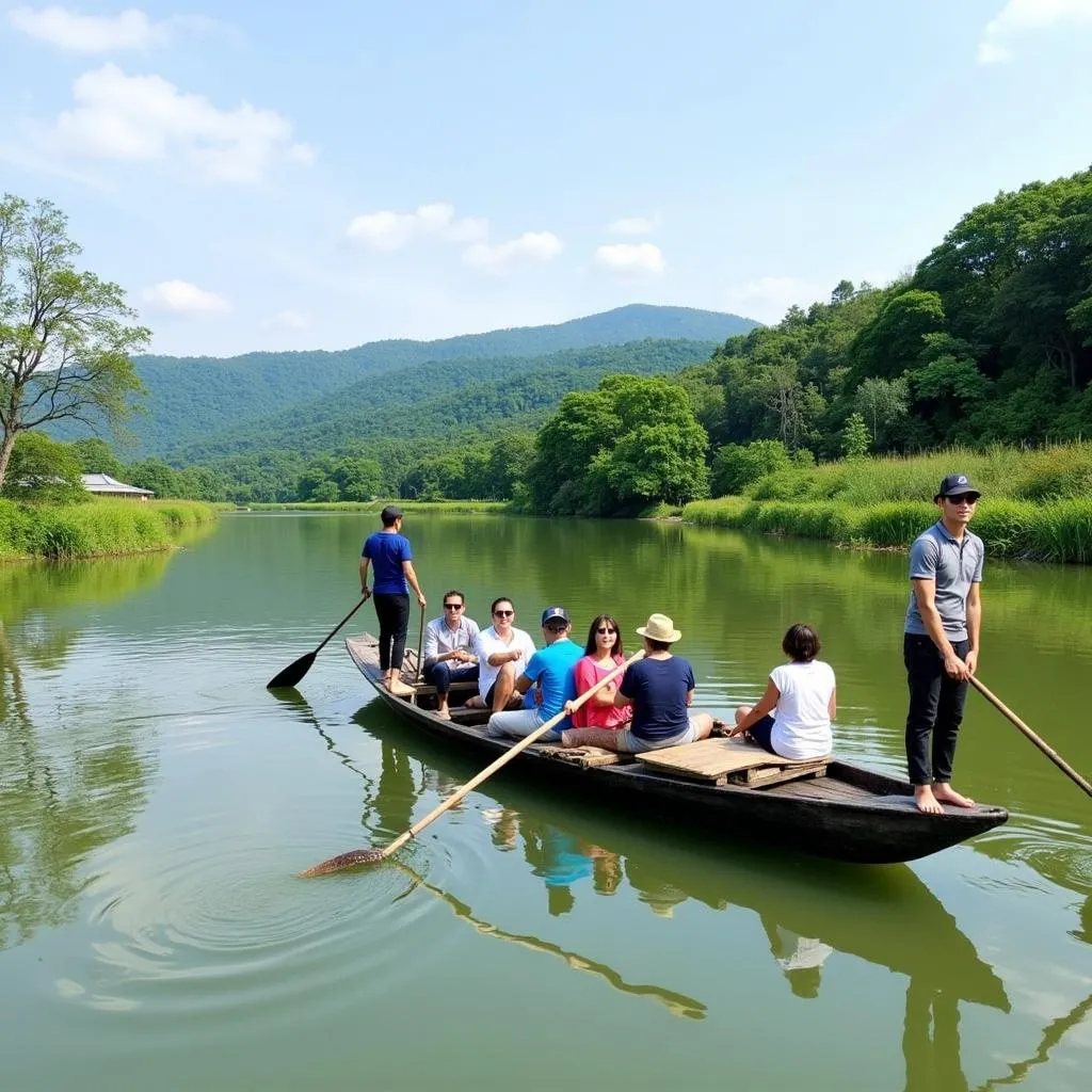 Chèo thuyền Hồ Lắk Buôn Ma Thuột