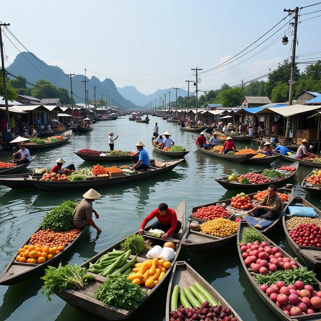 Chợ nổi Ngã Bảy Hậu Giang