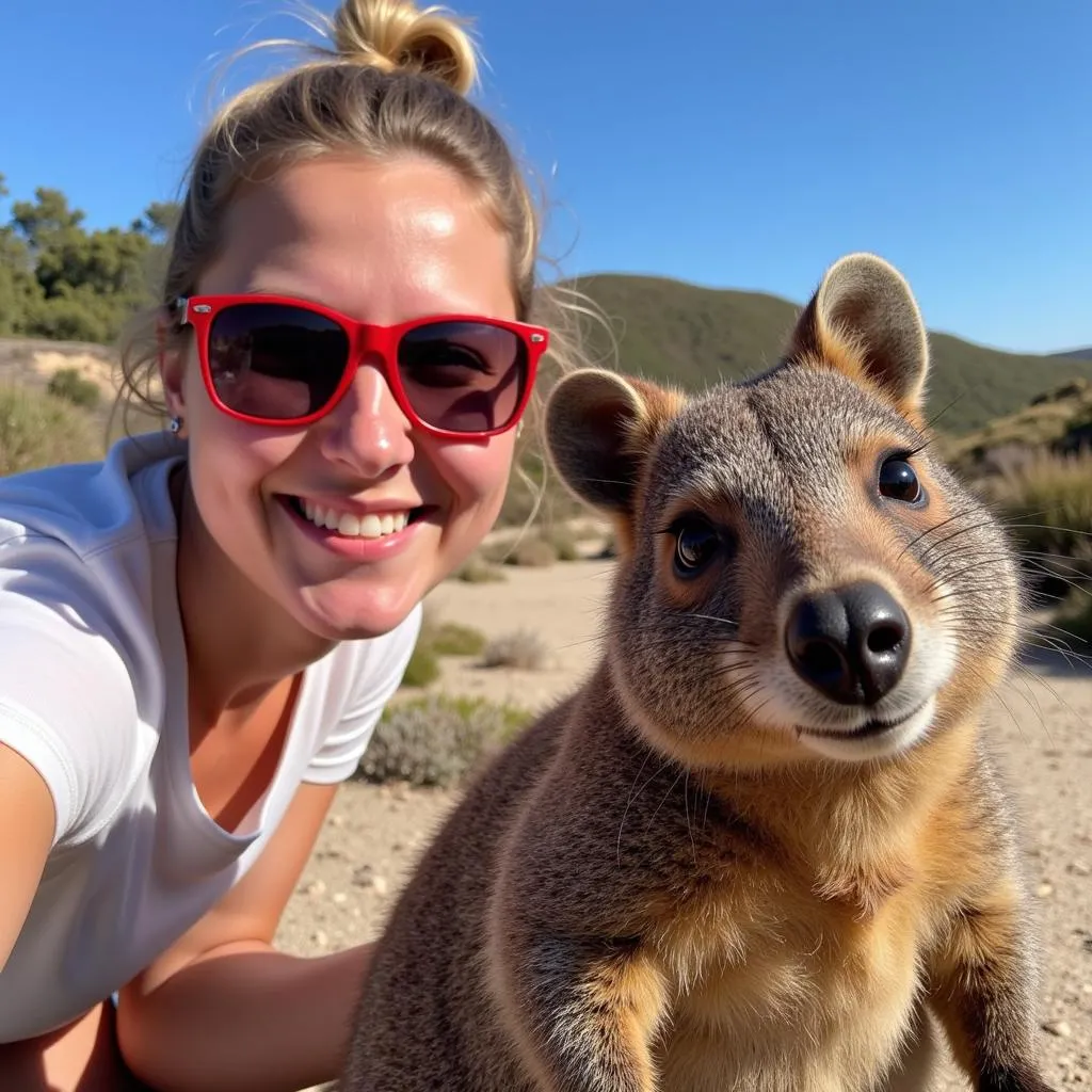 Chụp ảnh cùng chuột túi Quokka đáng yêu trên đảo Rottnest