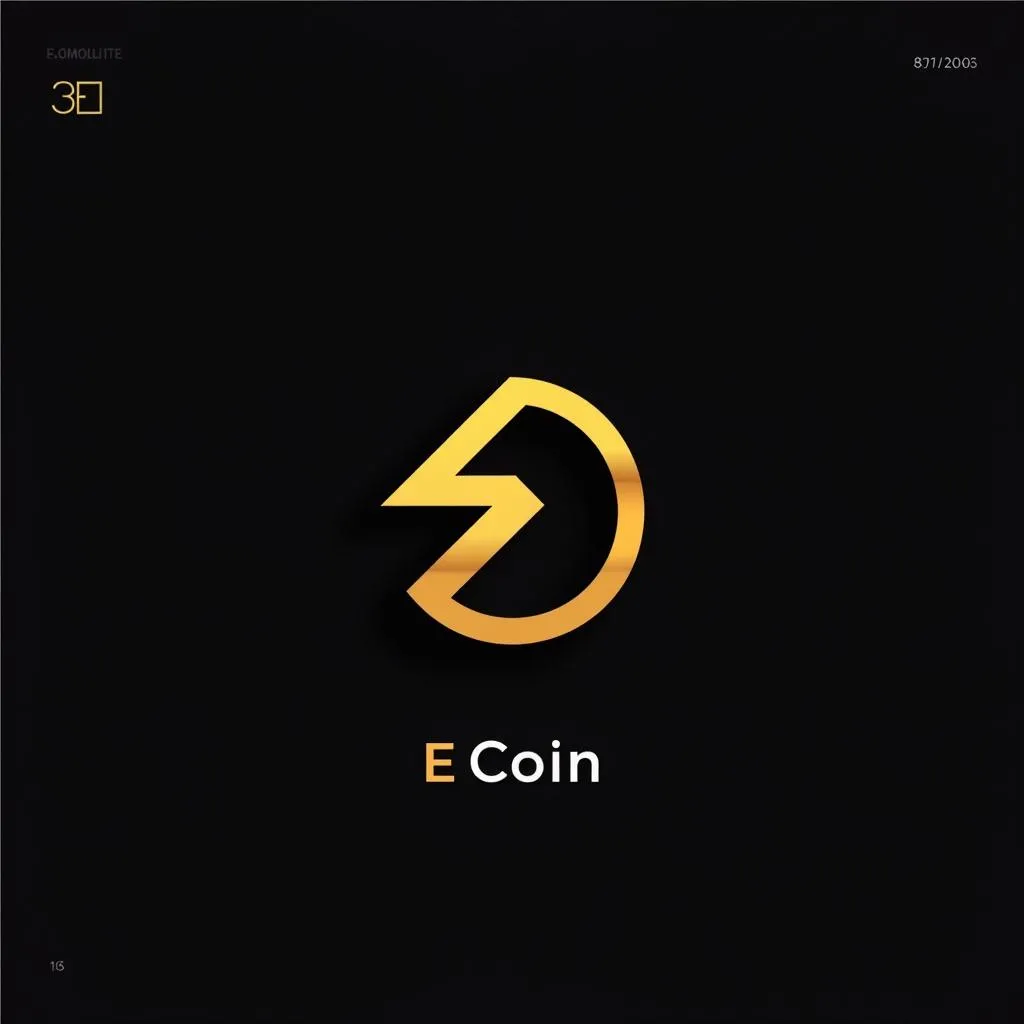 Thiết kế E Coin logo